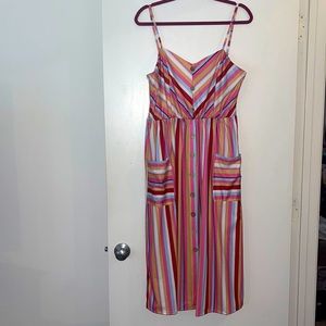 Adorable 🥰 striped midi dress 👗NWOT